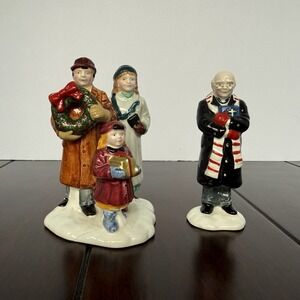 Dept 56 Snow Village‎ Going To The Chapel Set Of 2 Ceramic Hand Painted #5476-3
